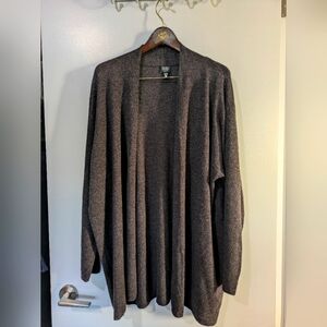 3X Lightweight Brown Eileen Fisher Cardigan
